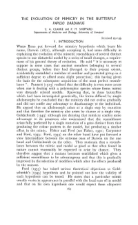 And Ford, I; Ford, '953) on the Other Hand Have Put Forward a View Intermediate Between the Extreme Ones of Darwin on the One Hand and Goldschmidt on the Other