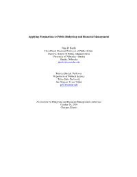Applying Pragmatism to Public Budgeting and Financial Management