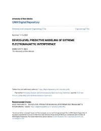 Device-Level Predictive Modeling of Extreme Electromagnetic Interference