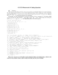 CS 2123 Homework 4 Coding Question