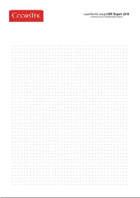 CSR Report 2018 Corporate Social Responsibility Report