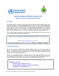 Epidemiological Bulletin Number 59 Week 19 (Week Ending 16 May 2010)