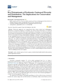 Key Determinants of Freshwater Gastropod Diversity and Distribution: the Implications for Conservation and Management