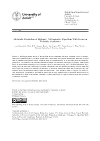 Metabolic Evaluation of Epilepsy: a Diagnostic Algorithm with Focus on Treatable Conditions