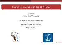 Search for Exotics with Top at ATLAS