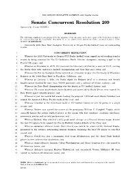 Senate Concurrent Resolution 209 Sponsored by Senator HANSELL
