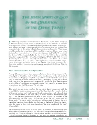 The Seven Spirits of God in the Operation of the Divine Trinity