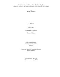 Analysis of Duo for Flute and Piano by Aaron Copland Exploring Copland’S Last Major Composition in the Context of Performance