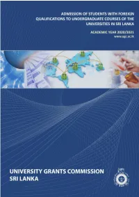 Handbook Describes the Selection Procedure for Students with Foreign Qualifications to Undergraduate Courses of the Higher Educational Institutions Mentioned Above