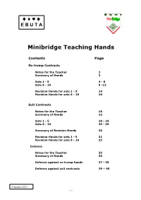 Minibridge Teaching Hands Revised Including Defence