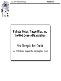 Polhode Motion, Trapped Flux, and the GP-B Science Data Analysis