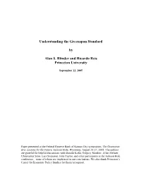 Understanding the Greenspan Standard by Alan S. Blinder And