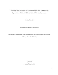 An Inquiry Into Representations of Autism in Children