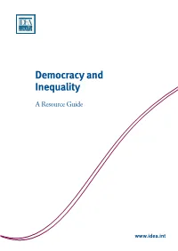 Democracy and Inequality: a Resource Guide