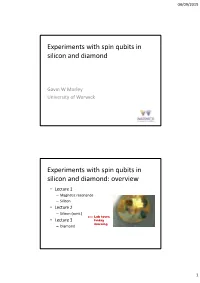Donor Qubits in Silicon