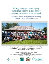 Filling the Gaps: Identifying Candidate Sites to Expand Fiji's National Protected Area Network
