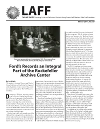 Ford's Records an Integral Part of the Rockefeller Archive Center