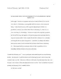In the “The Problem of the Essential Indexical” John Perry Presents The