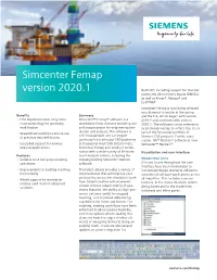 Simcenter Femap Version 2020.1