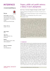 A History of Insect Phylogenetics Rsif.Royalsocietypublishing.Org Karl M