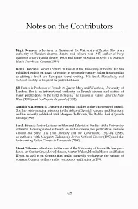 Notes on the Contributors