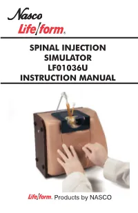 Spinal Injection Simulator Lf01036u Instruction Manual