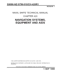 Chapter 420 Navigation Systems Equipment and Aids