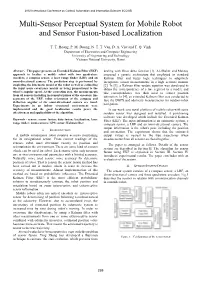 Multi-Sensor Perceptual System for Mobile Robot and Sensor Fusion-Based Localization