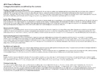 2011 Year in Review Category Descriptions As Defined by the Curators