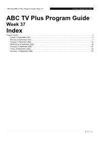 ABC TV Plus Program Guide Index
