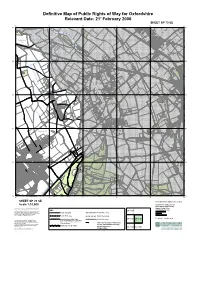 Definitive Map of Public Rights of Way for Oxfordshire Relevant Date: 21 February 2006