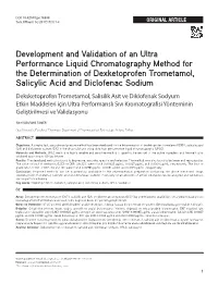 Development and Validation of an Ultra Performance Liquid