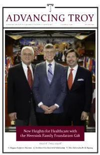 Advancing Troy a Newsletter for Troy University Donors & Supporters Volume 2, Issue 1 Winter 2020