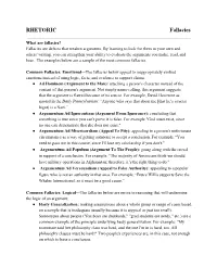 Fallacies of Argument