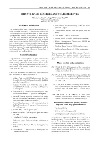 Private Game Reserves and State Reserves