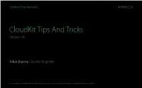 Cloudkit Tips and Tricks Session 715