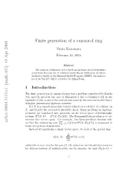Finite Generation of a Canonical Ring