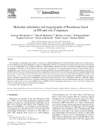 Molecular Systematics and Biogeography of Resedaceae Based on ITS and Trnl-F Sequences