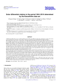 Solar Differential Rotation in the Period 1964–2016 Determined by the Kanzelhöhe Data Set
