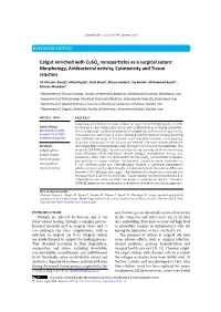 Catgut Enriched with Cuso4 Nanoparticles As a Surgical Suture