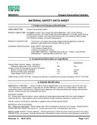Material Safety Data Sheet