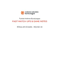 Past Match-Ups & Game Notes