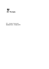 PF2 – Articles of Association Standard Form – October 2013