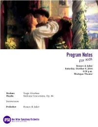 Program Notes