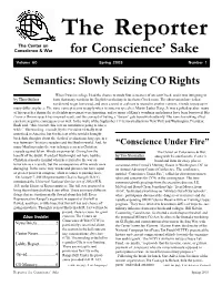 Spring 2003 Number 1 Semantics: Slowly Seizing CO Rights