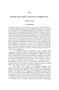 Ten PROBLEMS with AQUINAS' THIRD