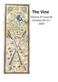 The Vine Volume 27 Issue 05 October AS LV / 2020