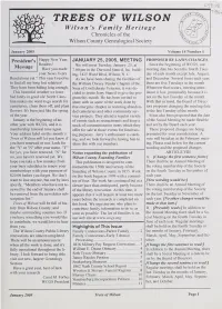 Trees of Wilson : the Newsletter of the Wilson