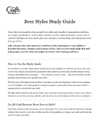 Beer Styles Study Guide