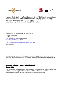 Dazzle Camouflage and the Confusion Effect: the Influence of Varying Speed on Target Tracking